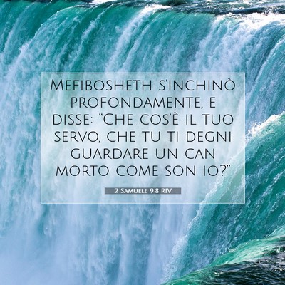 Picture 07 - 2 Samuele 9:8 RIV - Mefibosheth s’inchinò profondamente, e disse: - Bible Verse Picture