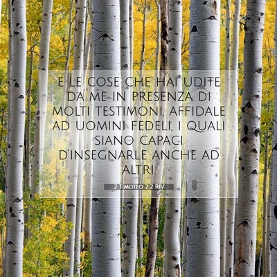 Picture 07 - 2 Timoteo 2:2 RIV - e le cose che hai udite da me in presenza di - Bible Verse Picture