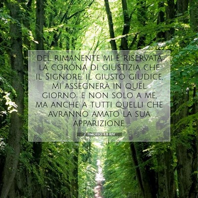 Picture 07 - 2 Timoteo 4:8 RIV - del rimanente mi è riservata la corona di - Bible Verse Picture