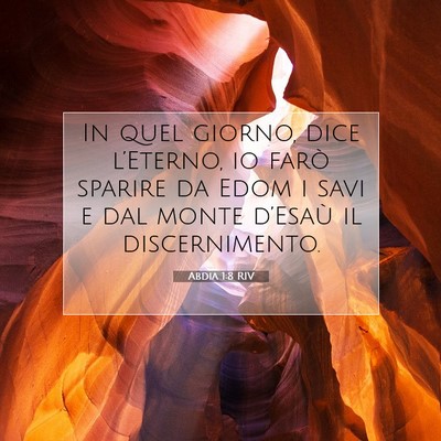 Picture 07 - Abdia 1:8 RIV - In quel giorno, dice l’Eterno, io farò sparire - Bible Verse Picture