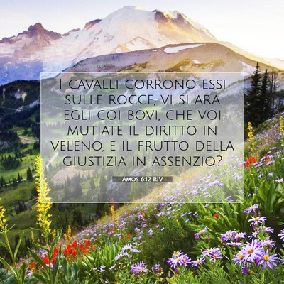 Picture 07 - Amos 6:12 RIV - I cavalli corrono essi sulle rocce, vi si ara - Bible Verse Picture