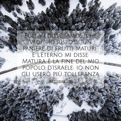 Picture 07 - Amos 8:2 RIV - Egli mi disse: “Amos, che vedi?” Io risposi: - Bible Verse Picture