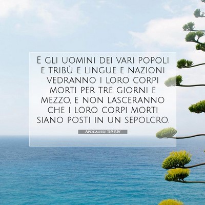 Picture 07 - Apocalisse 11:9 RIV - E gli uomini dei vari popoli e tribù e lingue e - Bible Verse Picture