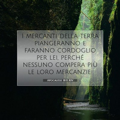 Picture 07 - Apocalisse 18:11 RIV - I mercanti della terra piangeranno e faranno - Bible Verse Picture