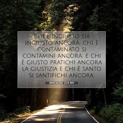 Picture 07 - Apocalisse 22:11 RIV - Chi è ingiusto sia ingiusto ancora; chi è - Bible Verse Picture