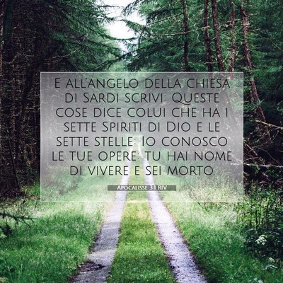 Picture 07 - Apocalisse 3:1 RIV - E all’angelo della chiesa di Sardi scrivi: - Bible Verse Picture