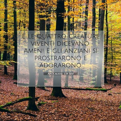 Picture 07 - Apocalisse 5:14 RIV - E le quattro creature viventi dicevano: Amen! E - Bible Verse Picture