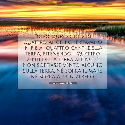 Picture 07 - Apocalisse 7:1 RIV - Dopo questo, io vidi quattro angeli che stavano - Bible Verse Picture