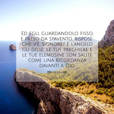 Picture 07 - Atti 10:4 RIV - Ed egli, guardandolo fisso, e preso da spavento, - Bible Verse Picture