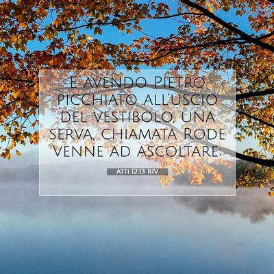 Picture 07 - Atti 12:13 RIV - E avendo Pietro picchiato all’uscio del - Bible Verse Picture