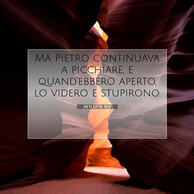 Picture 07 - Atti 12:16 RIV - Ma Pietro continuava a picchiare, e - Bible Verse Picture