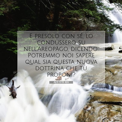 Picture 07 - Atti 17:19 RIV - E presolo con sé, lo condussero su - Bible Verse Picture