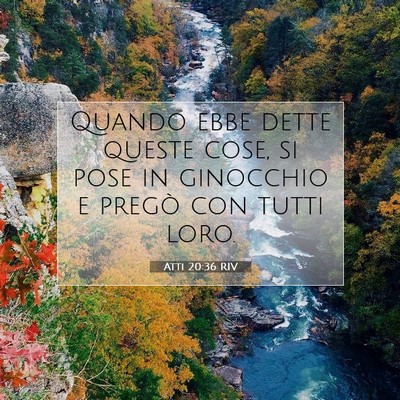 Picture 07 - Atti 20:36 RIV - Quando ebbe dette queste cose, si pose in - Bible Verse Picture