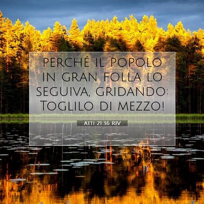 Picture 07 - Atti 21:36 RIV - perché il popolo in gran folla lo seguiva, - Bible Verse Picture