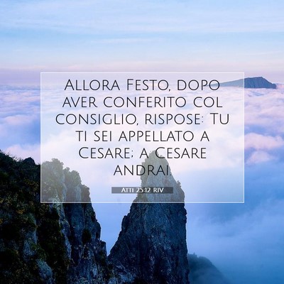 Picture 07 - Atti 25:12 RIV - Allora Festo, dopo aver conferito col consiglio, - Bible Verse Picture