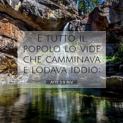 Picture 07 - Atti 3:9 RIV - E tutto il popolo lo vide che camminava e lodava - Bible Verse Picture