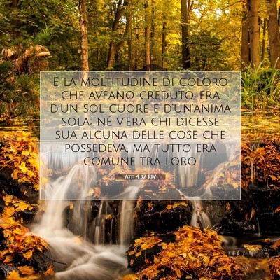 Picture 07 - Atti 4:32 RIV - E la moltitudine di coloro che aveano creduto, - Bible Verse Picture