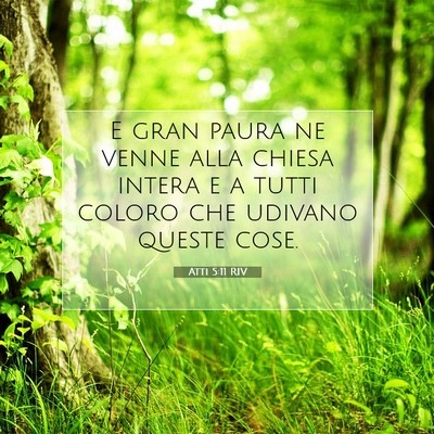 Picture 07 - Atti 5:11 RIV - E gran paura ne venne alla chiesa intera e a - Bible Verse Picture
