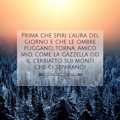 Picture 07 - Cantico dei Cantici 2:17 RIV - Prima che spiri l’aura del giorno e che le - Bible Verse Picture