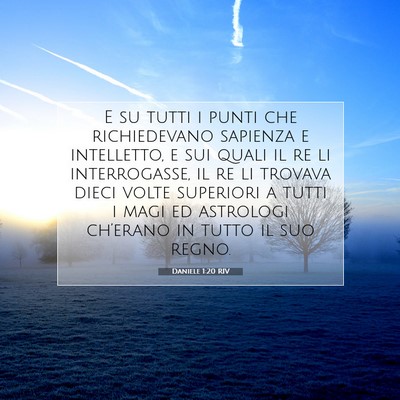Picture 07 - Daniele 1:20 RIV - E su tutti i punti che richiedevano sapienza e - Bible Verse Picture