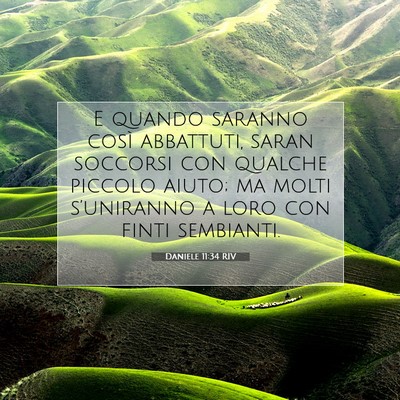 Picture 07 - Daniele 11:34 RIV - E quando saranno così abbattuti, saran soccorsi - Bible Verse Picture