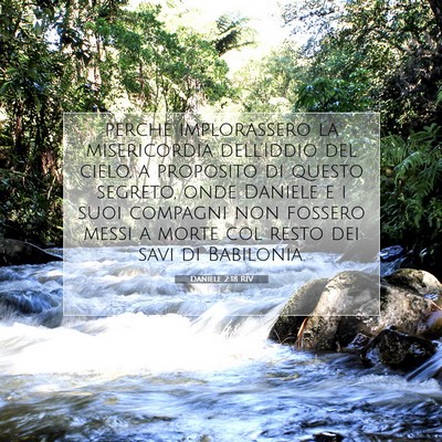 Picture 07 - Daniele 2:18 RIV - perché implorassero la misericordia dell’Iddio - Bible Verse Picture