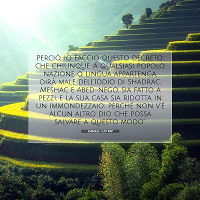 Picture 07 - Daniele 3:29 RIV - Perciò, io faccio questo decreto: che chiunque, - Bible Verse Picture