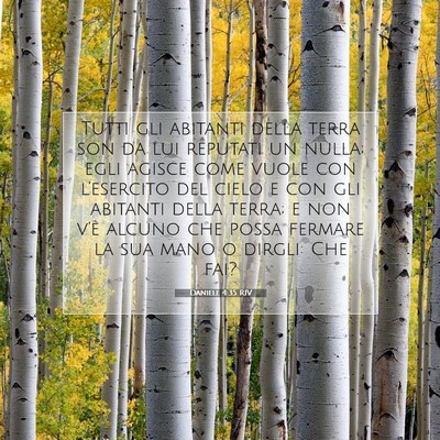 Picture 07 - Daniele 4:35 RIV - Tutti gli abitanti della terra son da lui - Bible Verse Picture
