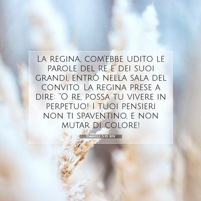Picture 07 - Daniele 5:10 RIV - La regina, com’ebbe udito le parole del re e - Bible Verse Picture