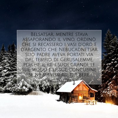 Picture 07 - Daniele 5:2 RIV - Belsatsar, mentre stava assaporando il vino, - Bible Verse Picture