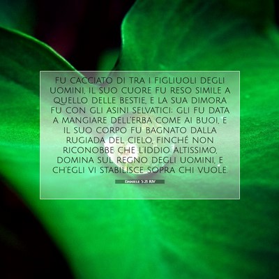 Picture 07 - Daniele 5:21 RIV - fu cacciato di tra i figliuoli degli uomini, il - Bible Verse Picture