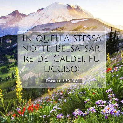 Picture 07 - Daniele 5:30 RIV - In quella stessa notte, Belsatsar, re de’ - Bible Verse Picture