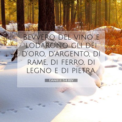 Picture 07 - Daniele 5:4 RIV - Bevvero del vino e lodarono gli dèi d’oro, - Bible Verse Picture