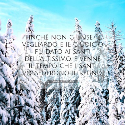 Picture 07 - Daniele 7:22 RIV - finché non giunse il vegliardo e il giudicio fu - Bible Verse Picture