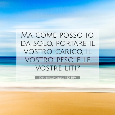 Picture 07 - Deuteronomio 1:12 RIV - Ma come posso io, da solo, portare il vostro - Bible Verse Picture