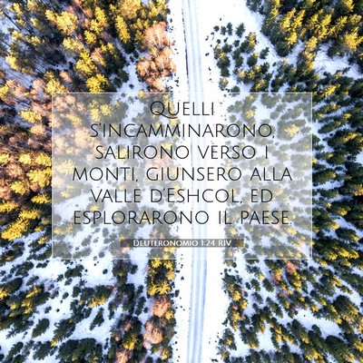 Picture 07 - Deuteronomio 1:24 RIV - Quelli s’incamminarono, salirono verso i monti, - Bible Verse Picture