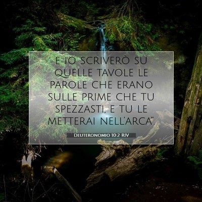 Picture 07 - Deuteronomio 10:2 RIV - e io scriverò su quelle tavole le parole che - Bible Verse Picture