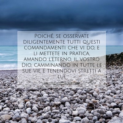 Picture 07 - Deuteronomio 11:22 RIV - Poiché, se osservate diligentemente tutti questi - Bible Verse Picture