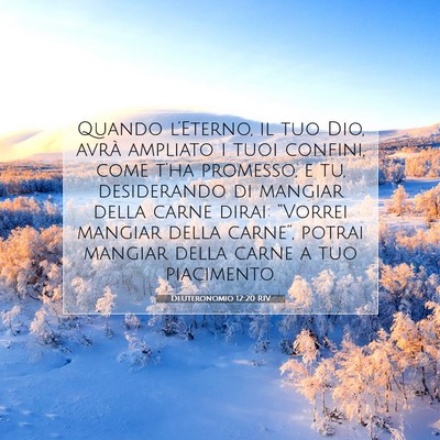 Picture 07 - Deuteronomio 12:20 RIV - Quando l’Eterno, il tuo Dio, avrà ampliato i - Bible Verse Picture