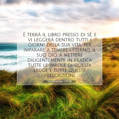Picture 07 - Deuteronomio 17:19 RIV - E terrà il libro presso di sé, e vi leggerà - Bible Verse Picture