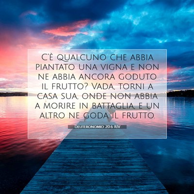 Picture 07 - Deuteronomio 20:6 RIV - C’è qualcuno che abbia piantato una vigna e - Bible Verse Picture