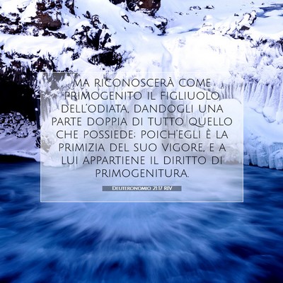 Picture 07 - Deuteronomio 21:17 RIV - ma riconoscerà come primogenito il figliuolo - Bible Verse Picture