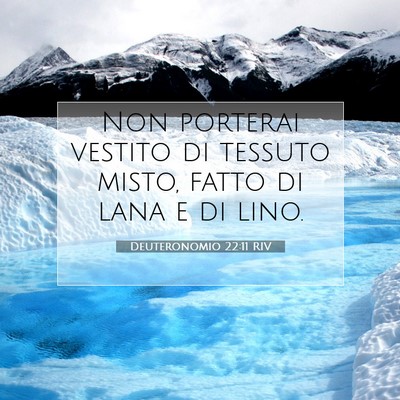 Picture 07 - Deuteronomio 22:11 RIV - Non porterai vestito di tessuto misto, fatto di - Bible Verse Picture