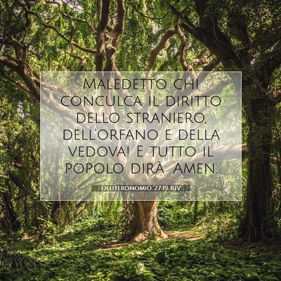 Picture 07 - Deuteronomio 27:19 RIV - Maledetto chi conculca il diritto dello - Bible Verse Picture