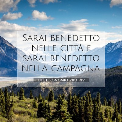 Picture 07 - Deuteronomio 28:3 RIV - Sarai benedetto nelle città e sarai benedetto - Bible Verse Picture