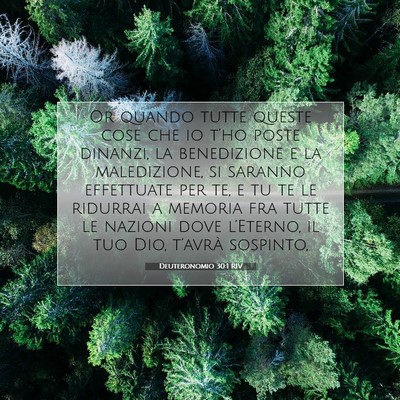 Picture 07 - Deuteronomio 30:1 RIV - Or quando tutte queste cose che io t’ho poste - Bible Verse Picture