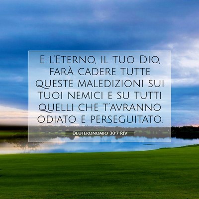 Picture 07 - Deuteronomio 30:7 RIV - E l’Eterno, il tuo Dio, farà cadere tutte - Bible Verse Picture