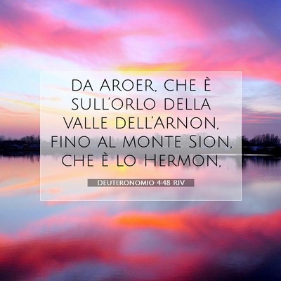 Picture 07 - Deuteronomio 4:48 RIV - da Aroer, che è sull’orlo della valle - Bible Verse Picture