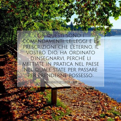 Picture 07 - Deuteronomio 6:1 RIV - Or questi sono i comandamenti, le leggi e le - Bible Verse Picture