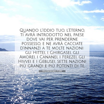 Picture 07 - Deuteronomio 7:1 RIV - Quando l’Iddio tuo, l’Eterno, ti avrà - Bible Verse Picture